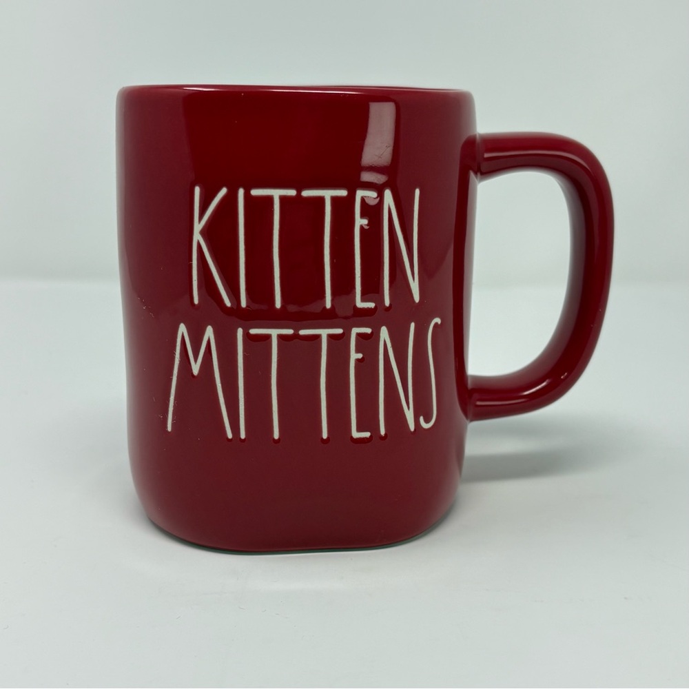 Rae Dunn Red Kitten Mittens Mug for Coffee Or Tea Ceramic Artisan Collection